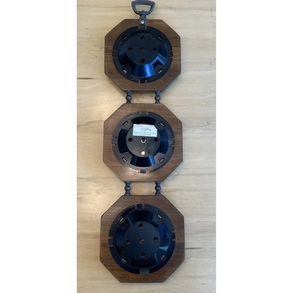Vintage Springfield Weather Station Barometer‎ Thermometer Hygrometer Wood USA